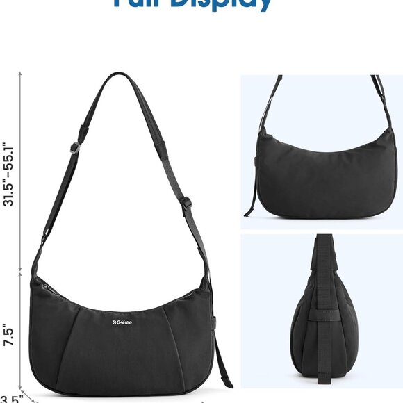 Crossbody Bag for Women, Casual Hobo Bag Lightweight Shoulder Handbag Fashionabl - Picture 3 of 8